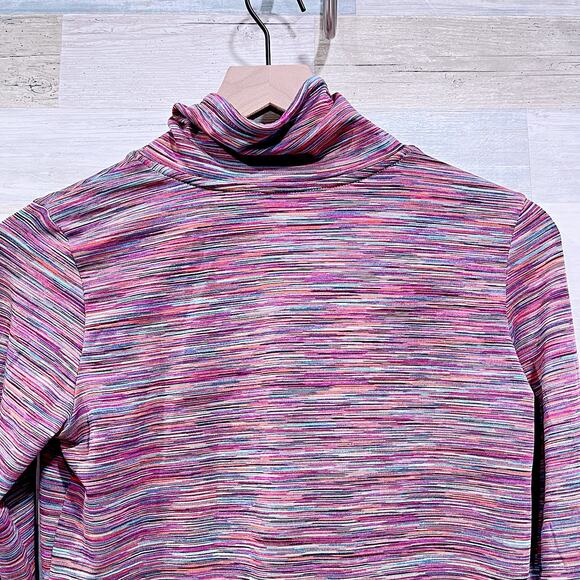 Merrell Funnel Neck Performance Pullover Pink Melange Jersey Pockets Womens XS - Picture 4 of 7